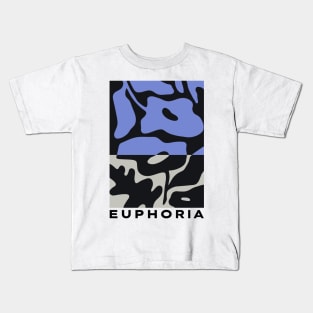 Euphoria Blue Flower Graphic Kids T-Shirt